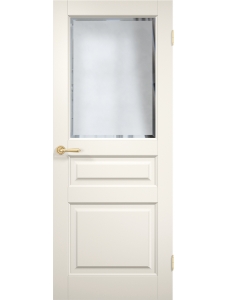 Межкомнатная дверь Кампело 3Ф остекленная белая.